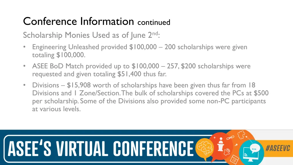 conference information continued scholarship