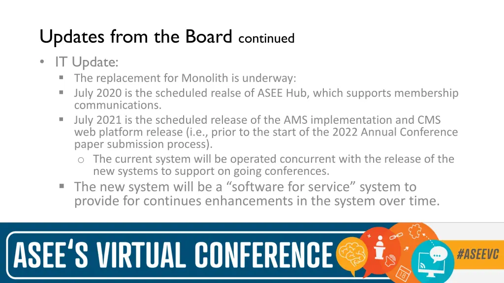 updates from the board continued it update