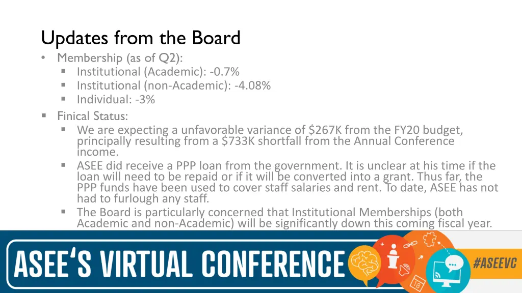 updates from the board membership