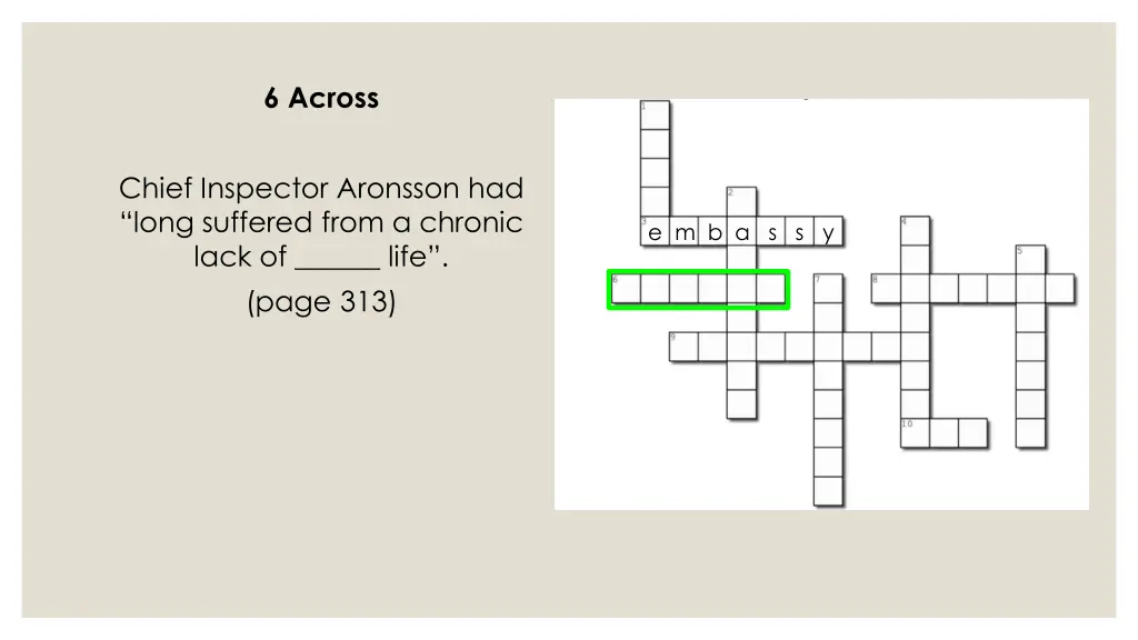 6 across