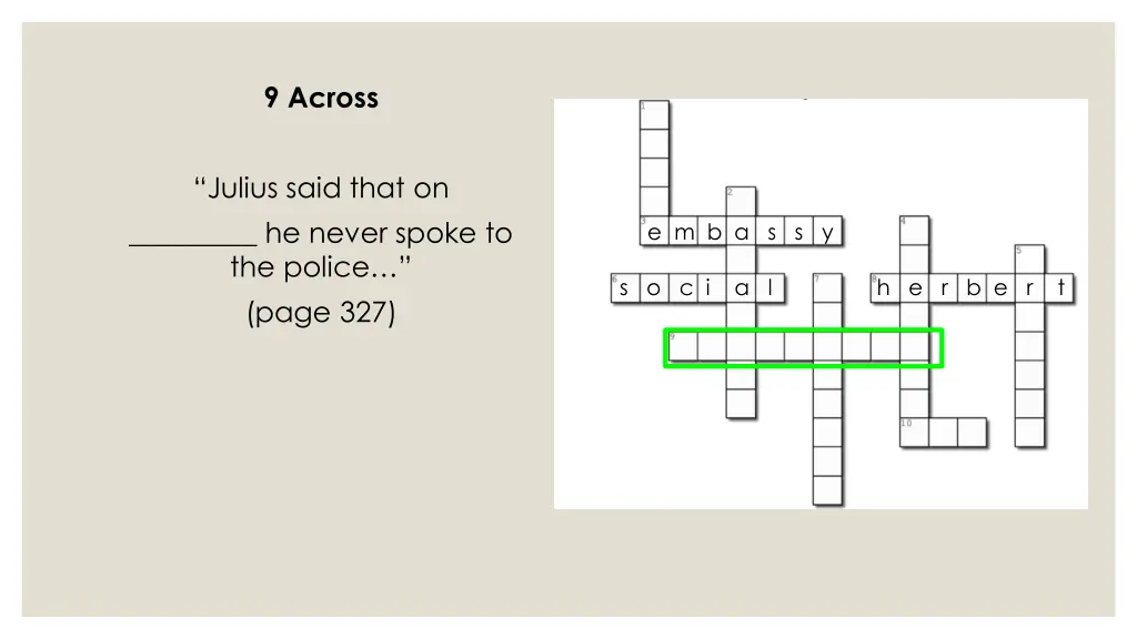 9 across