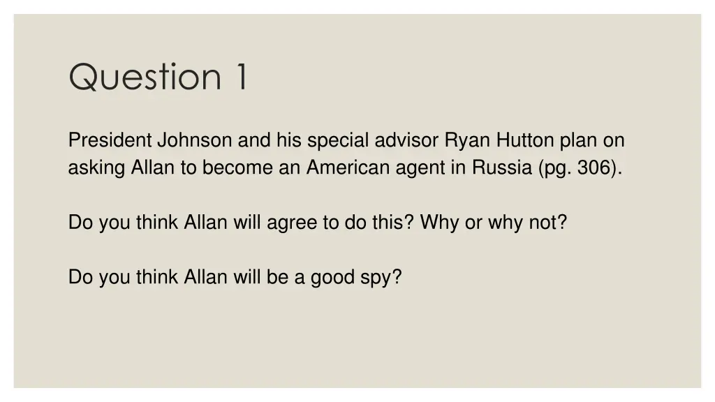 question 1
