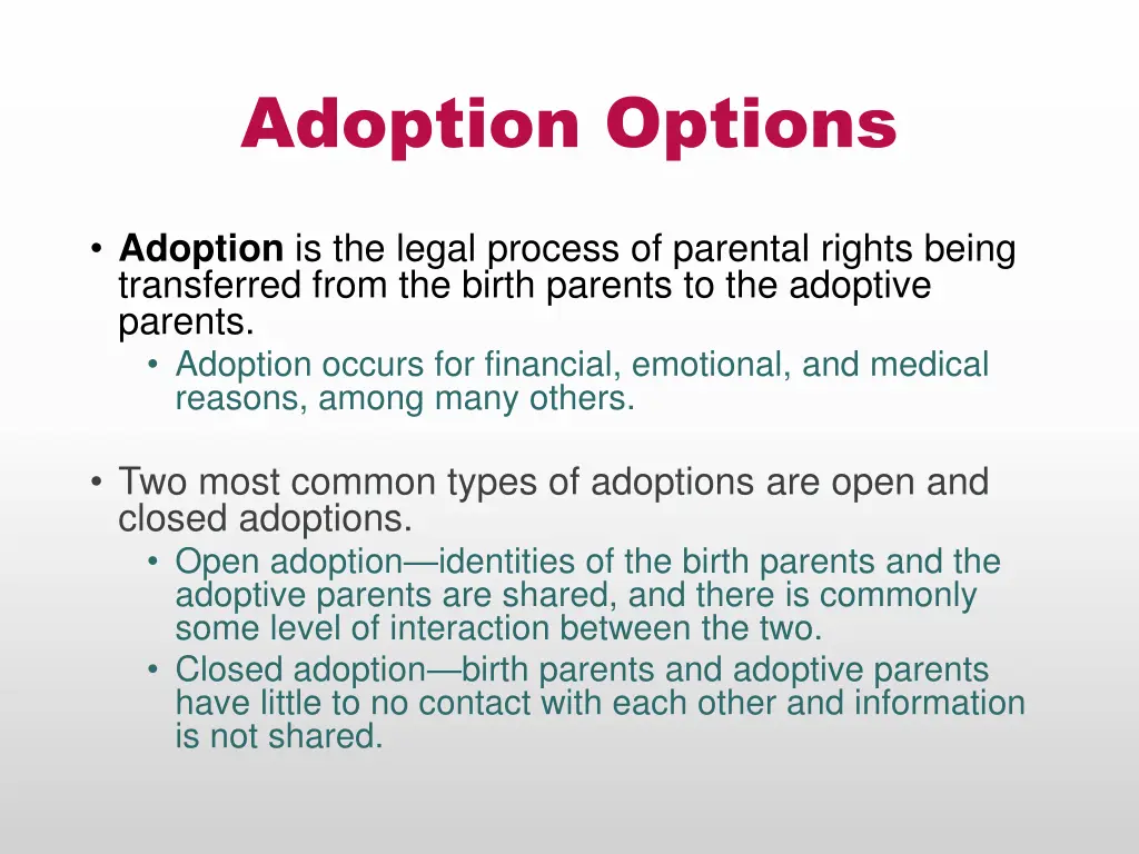 adoption options