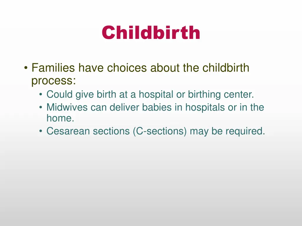 childbirth