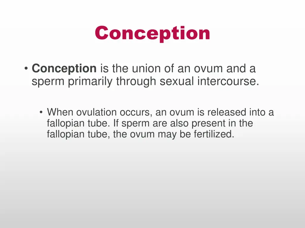 conception