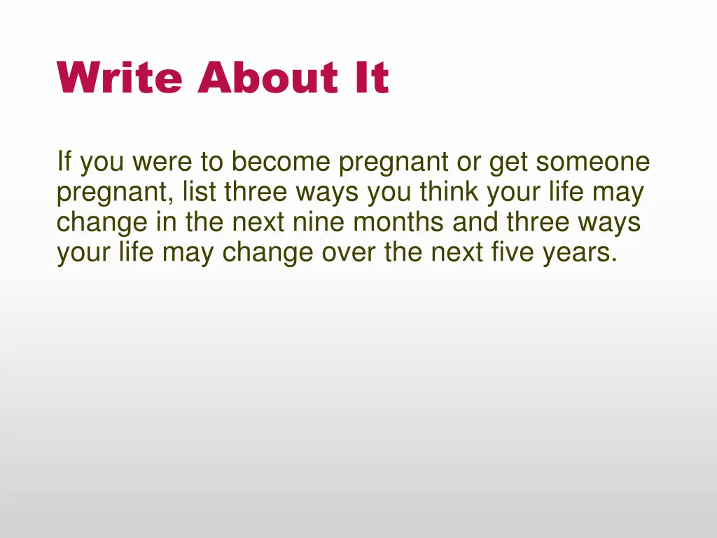 write about it