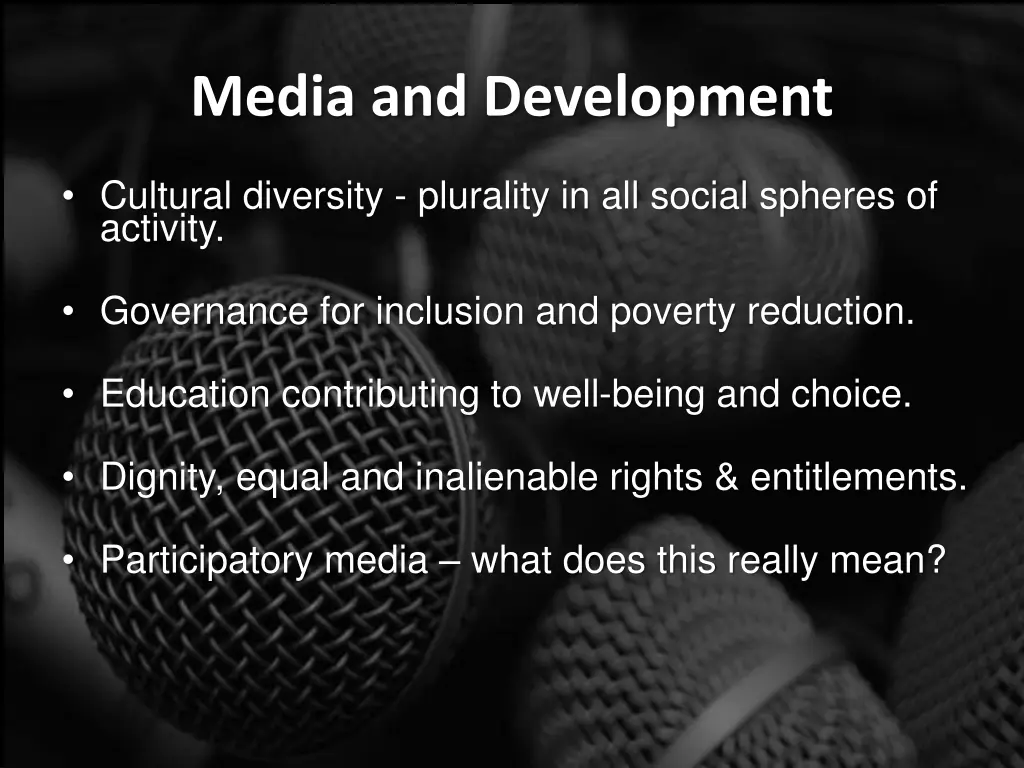 media and development