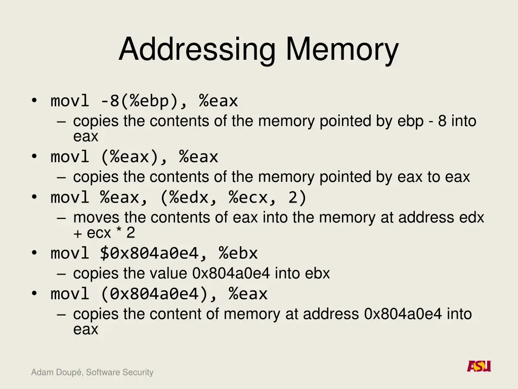 addressing memory 1