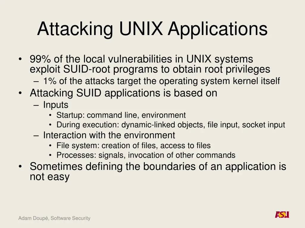 attacking unix applications