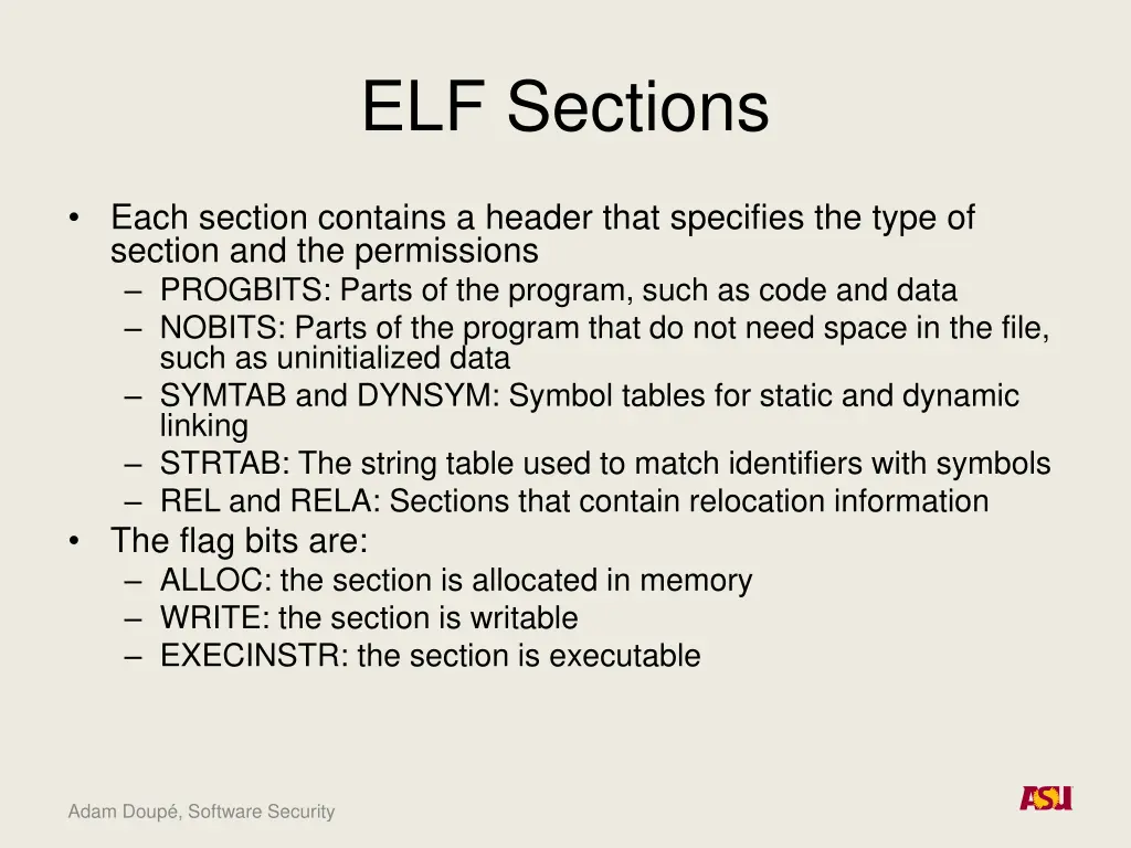 elf sections