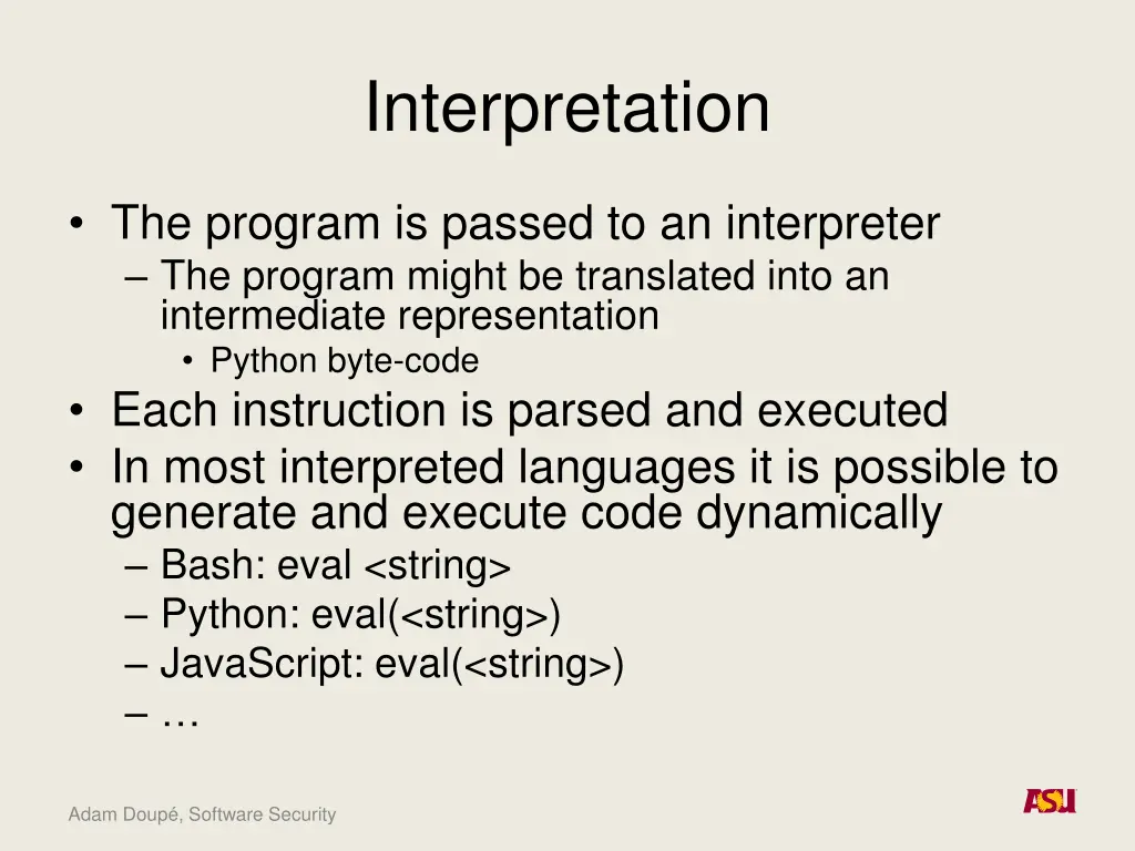 interpretation