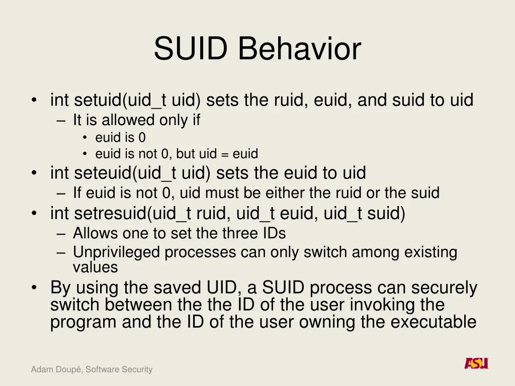 suid behavior