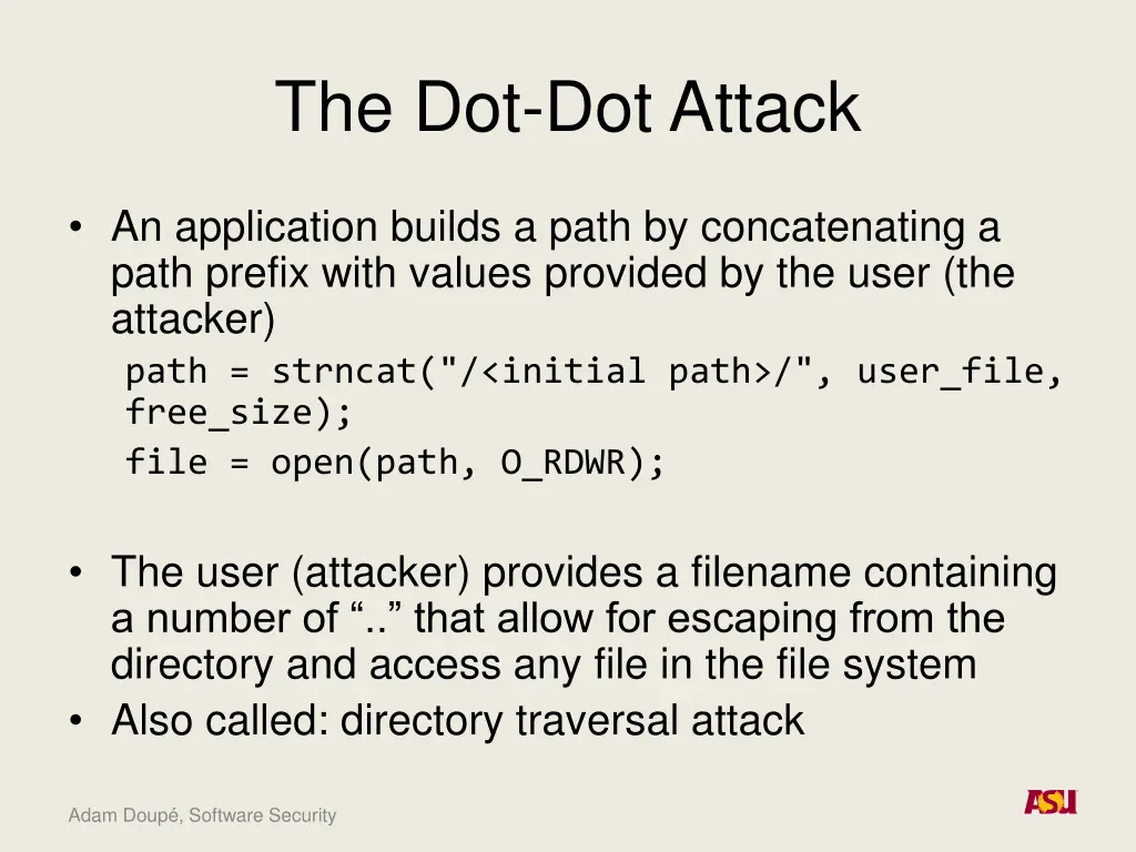 the dot dot attack