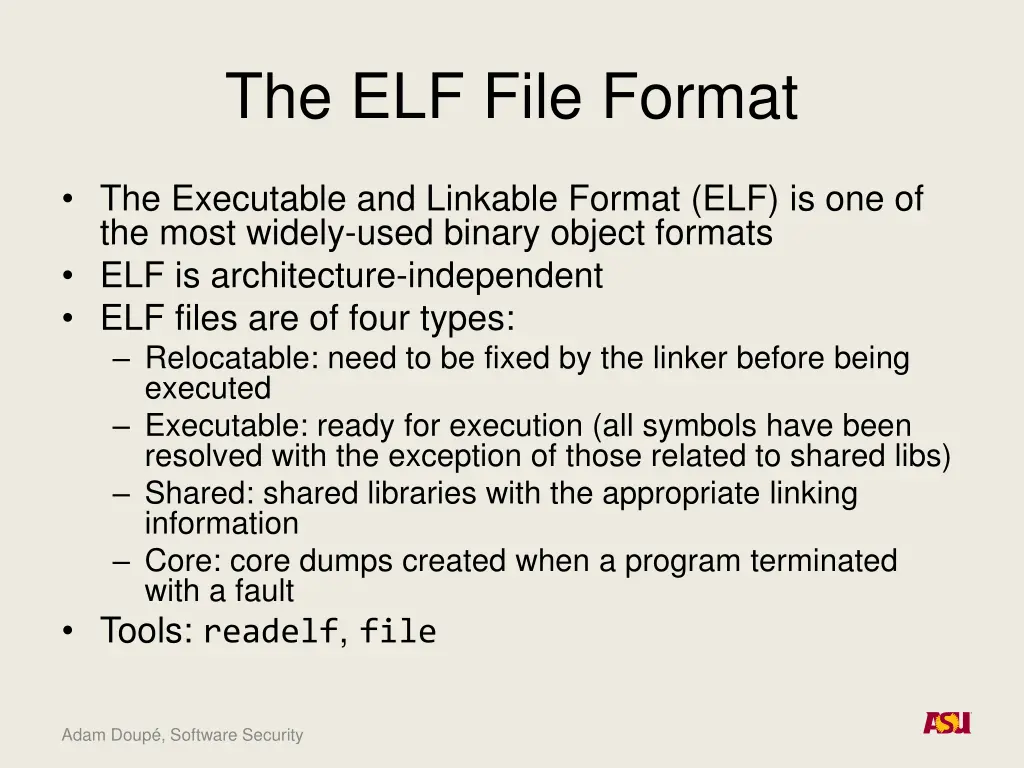 the elf file format