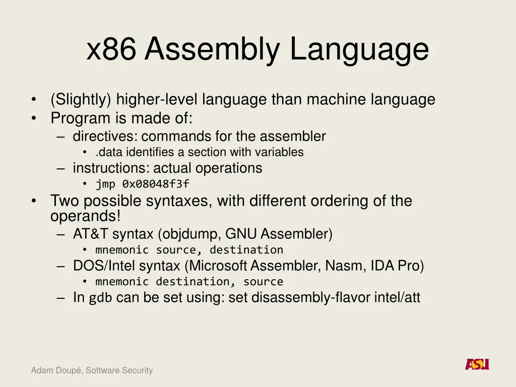 x86 assembly language