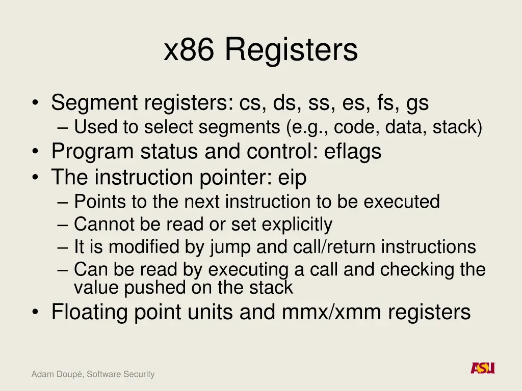 x86 registers 2