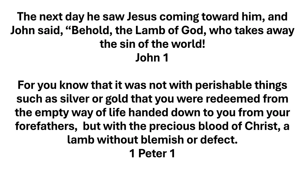 the next day he saw jesus coming toward