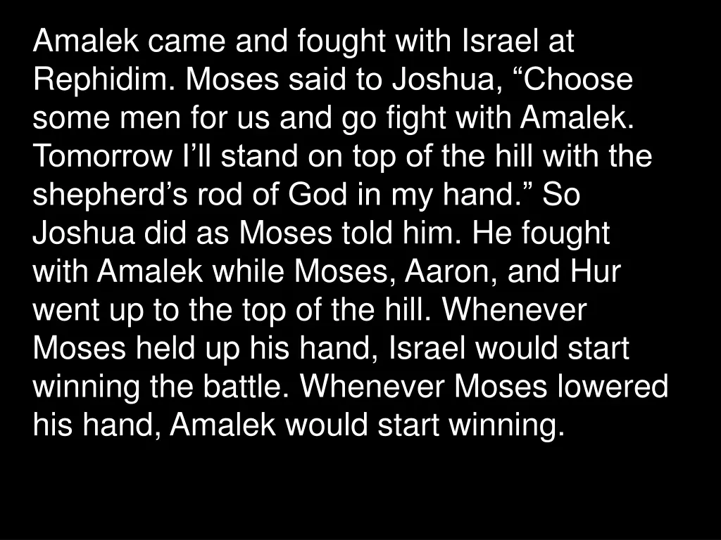 amalek came and fought with israel at rephidim