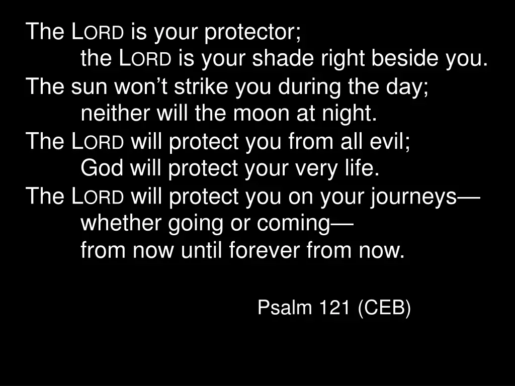 the l ord is your protector the l ord is your