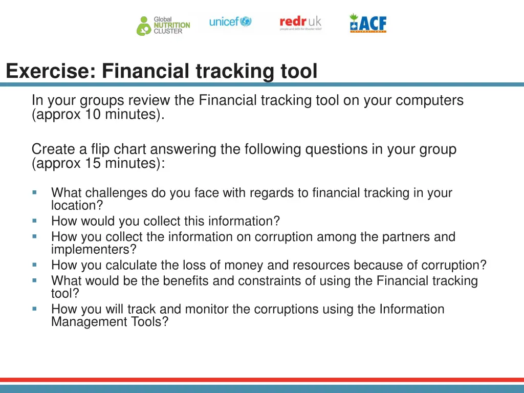 exercise financial tracking tool