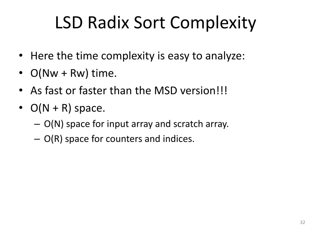 lsd radix sort complexity