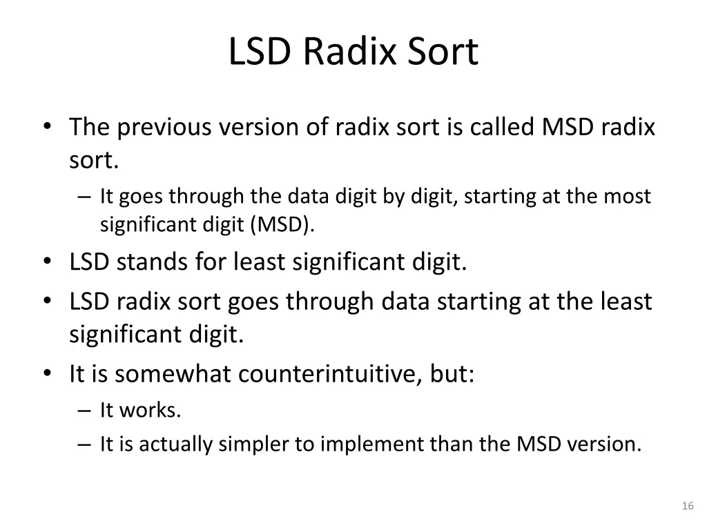 lsd radix sort