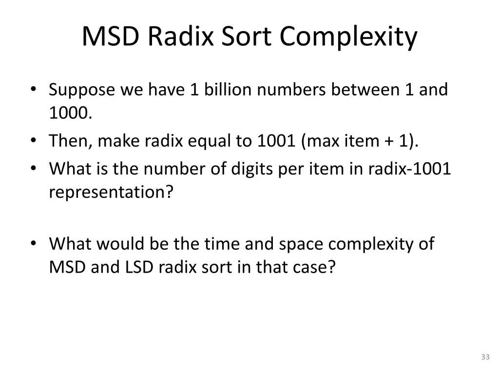 msd radix sort complexity 1