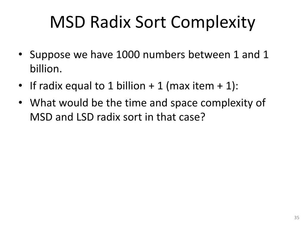 msd radix sort complexity 2