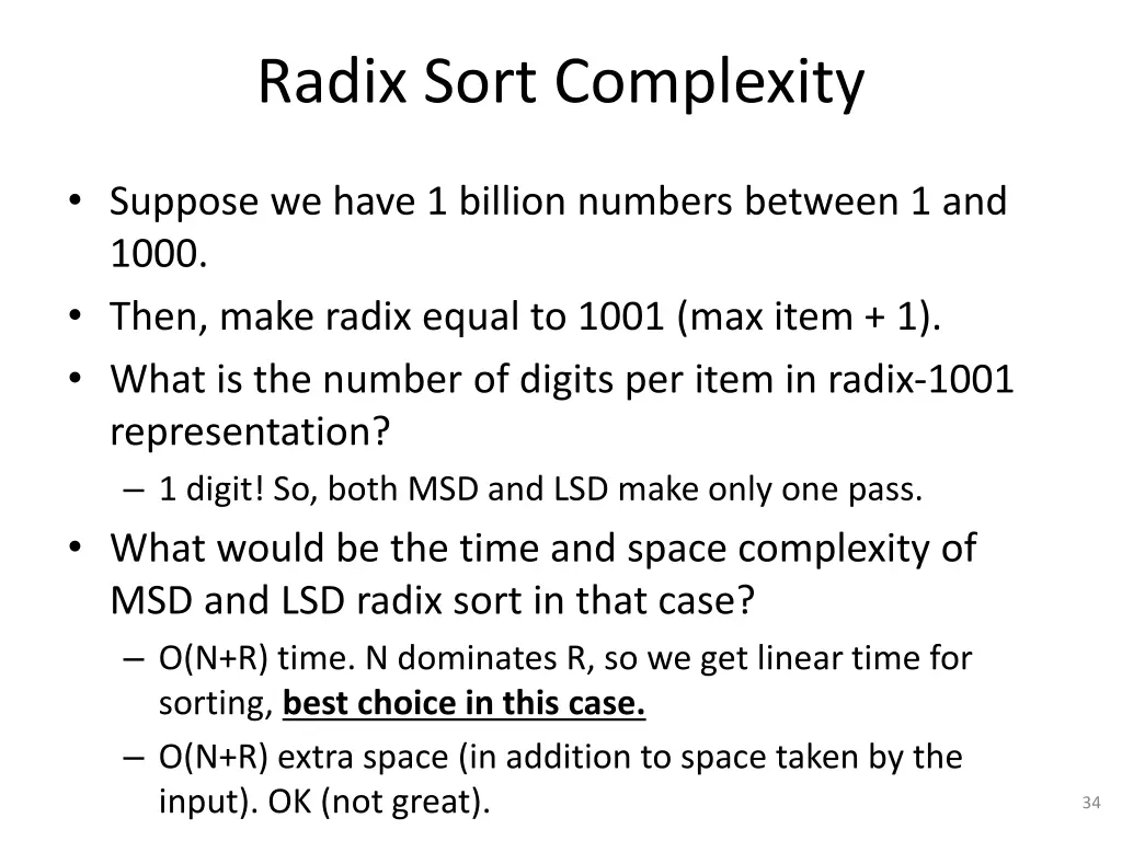 radix sort complexity