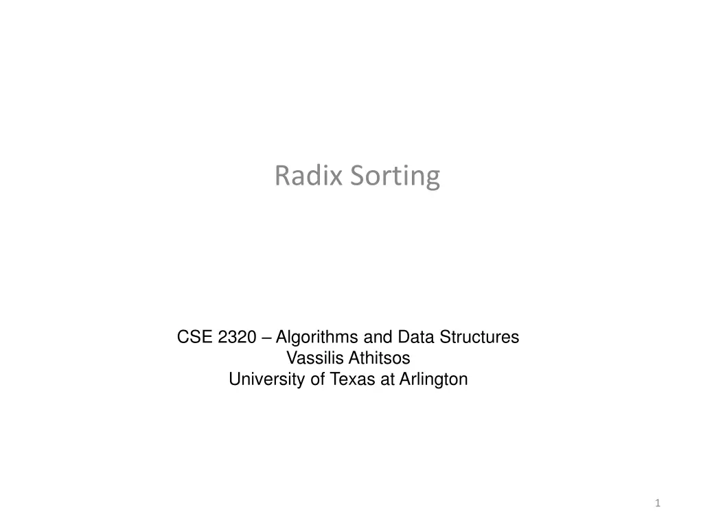 radix sorting