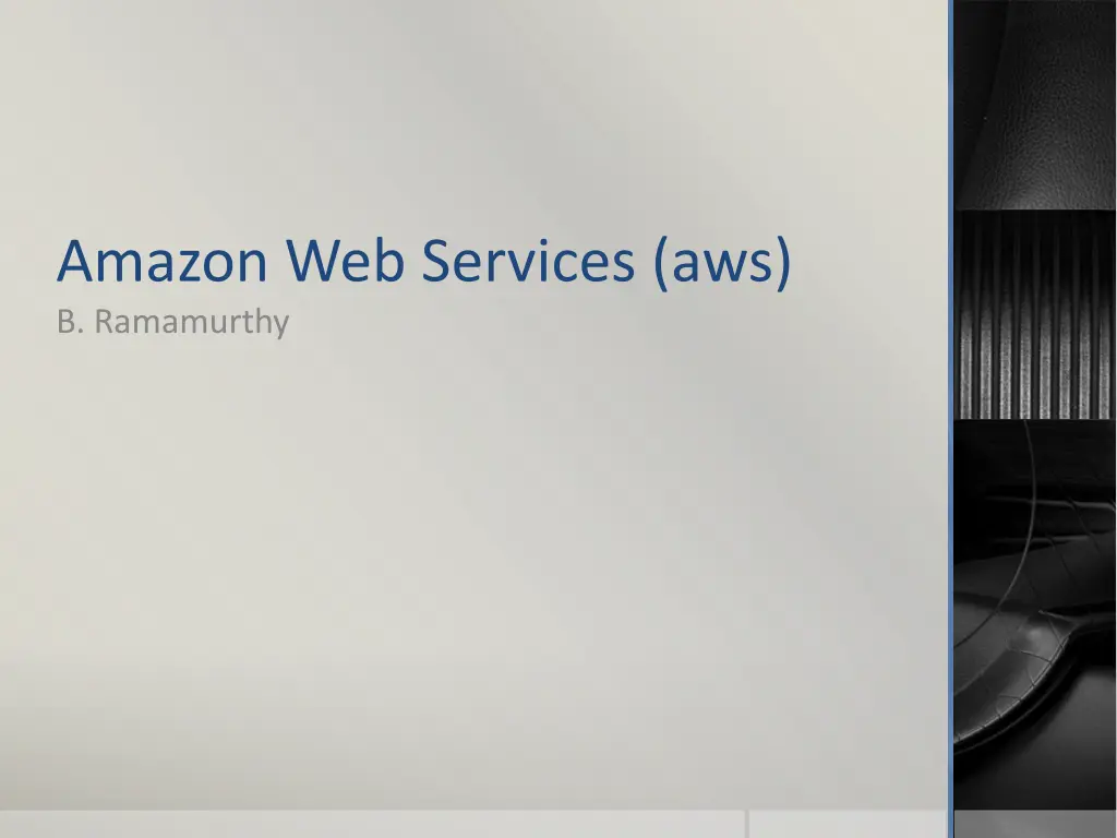 amazon web services aws b ramamurthy