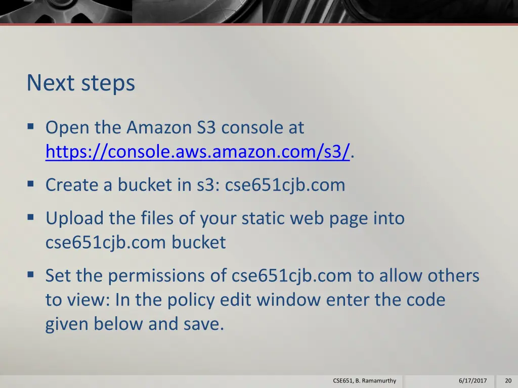 next steps