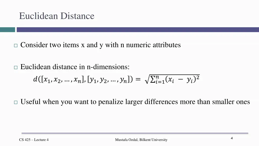 euclidean distance