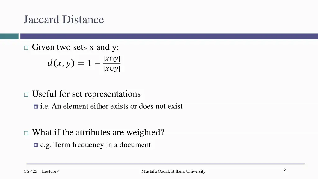 jaccard distance