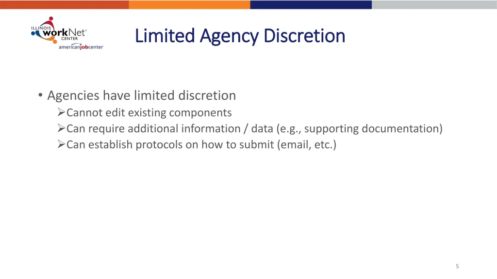 limited agency discretion limited agency