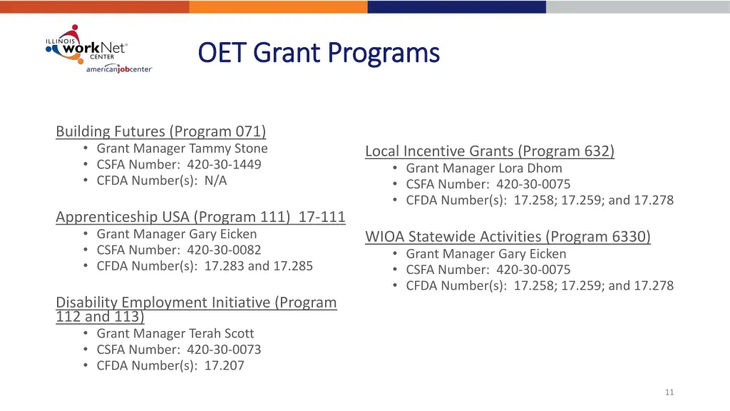 oet grant programs oet grant programs