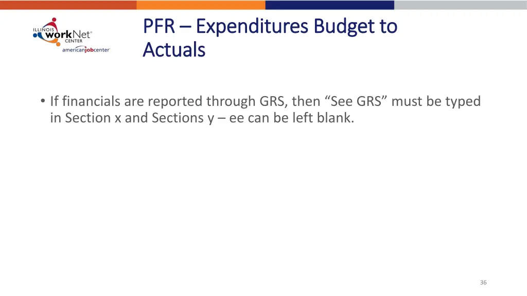 pfr pfr expenditures budget to expenditures