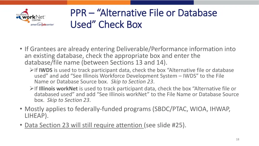 ppr ppr alternative file or database alternative