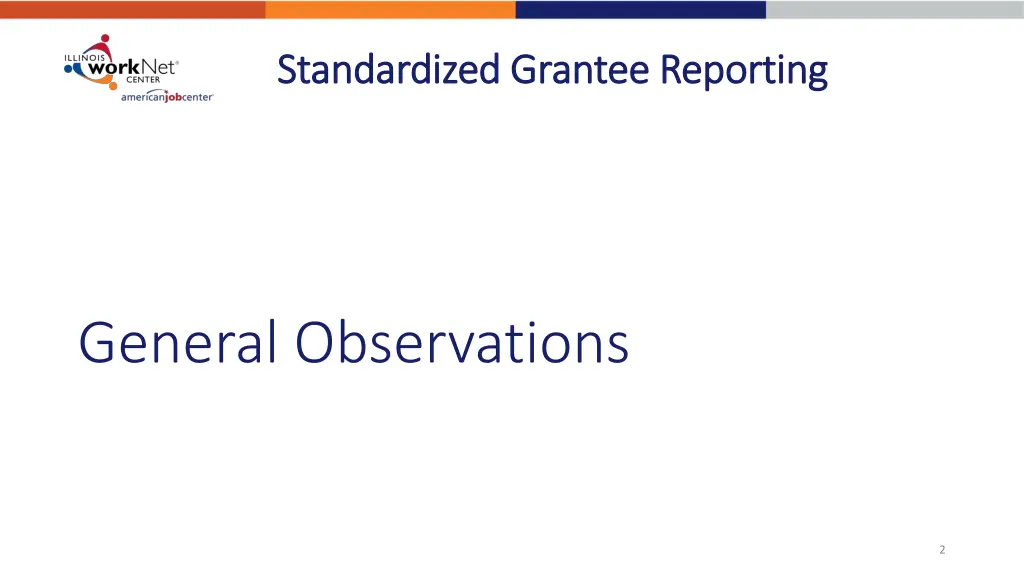 standardized grantee reporting standardized