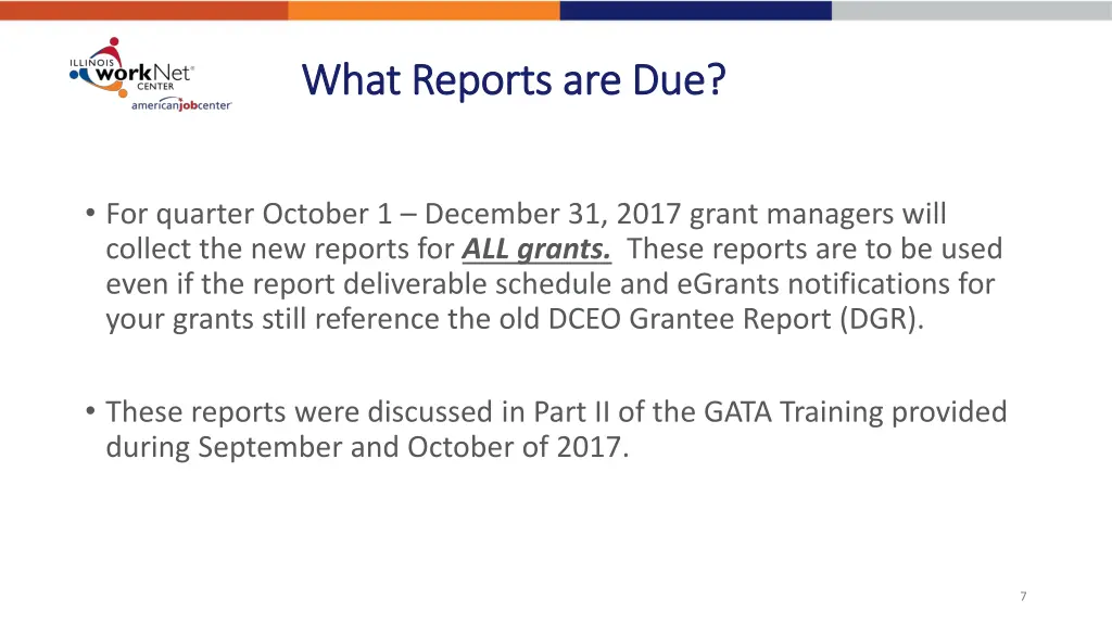 what reports are due what reports are due