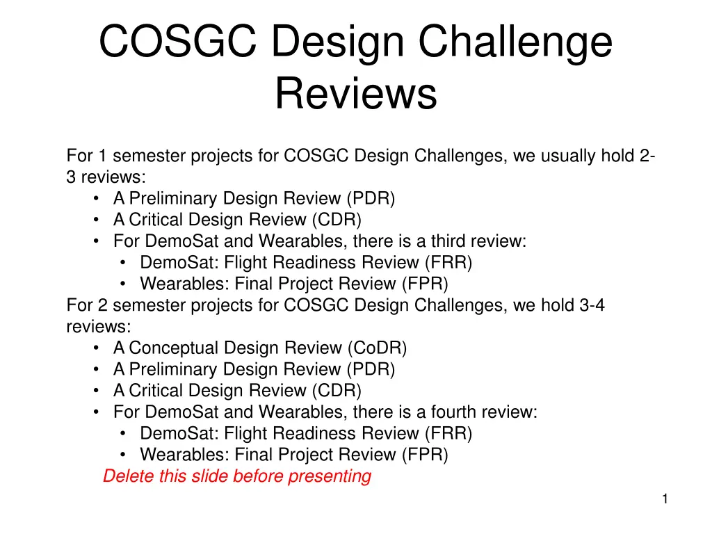 cosgc design challenge reviews