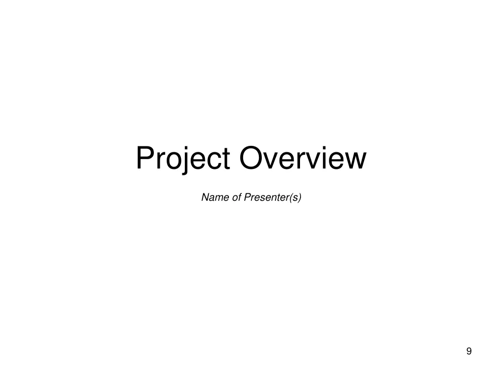 project overview