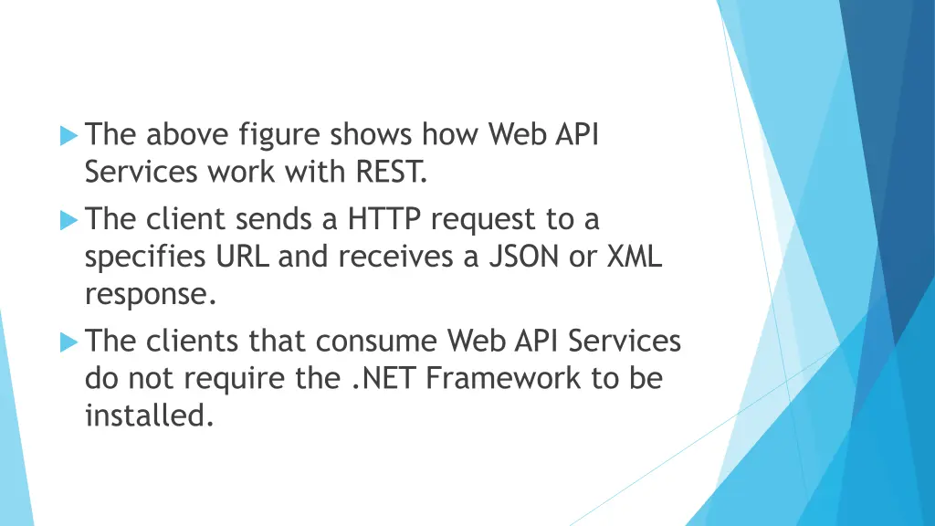 the above figure shows how web api services work