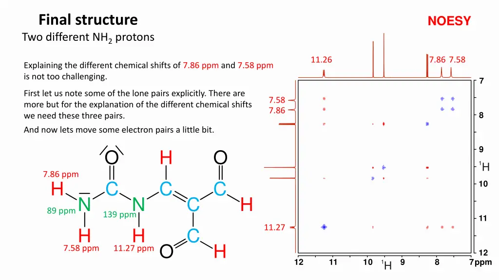 final structure two different nh 2 protons 1