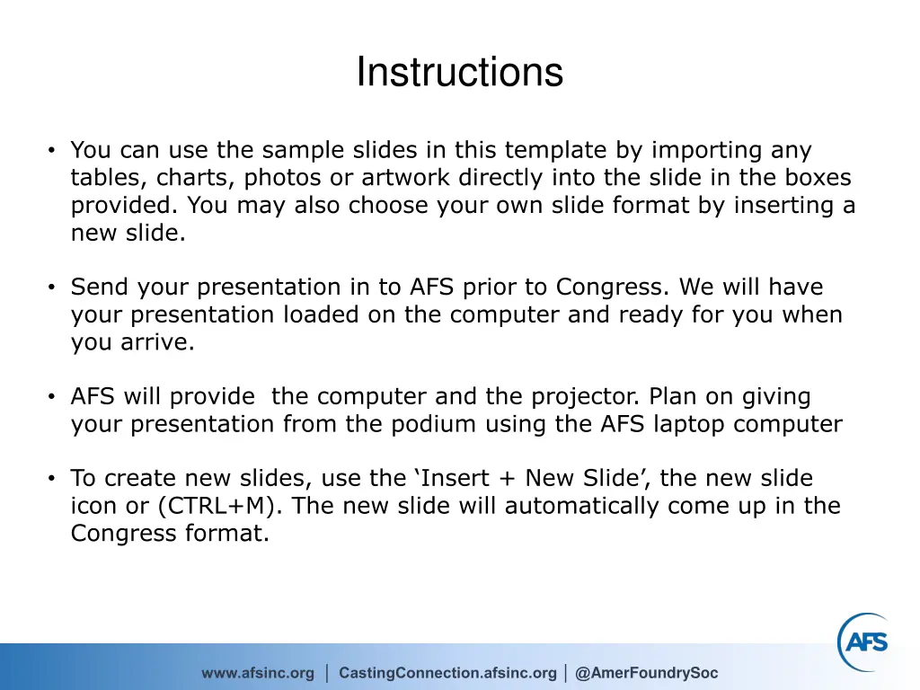 instructions