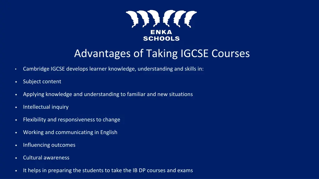 advantages of taking igcse courses