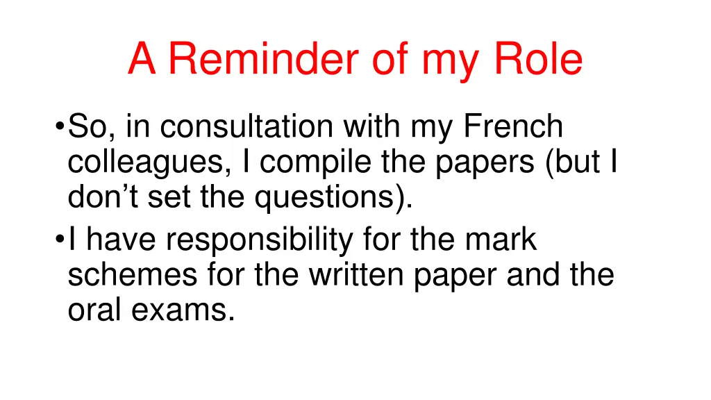 a reminder of my role 3