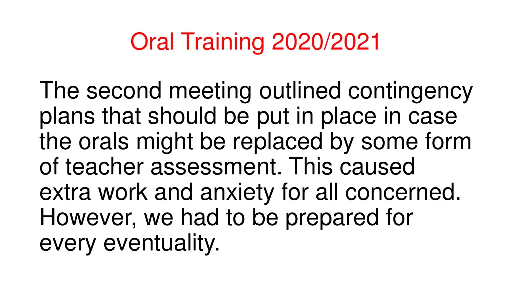 oral training 2020 2021 1