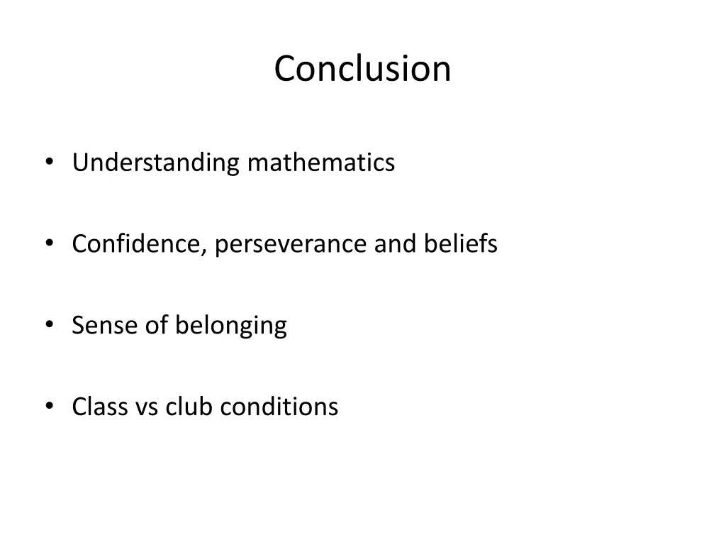 conclusion
