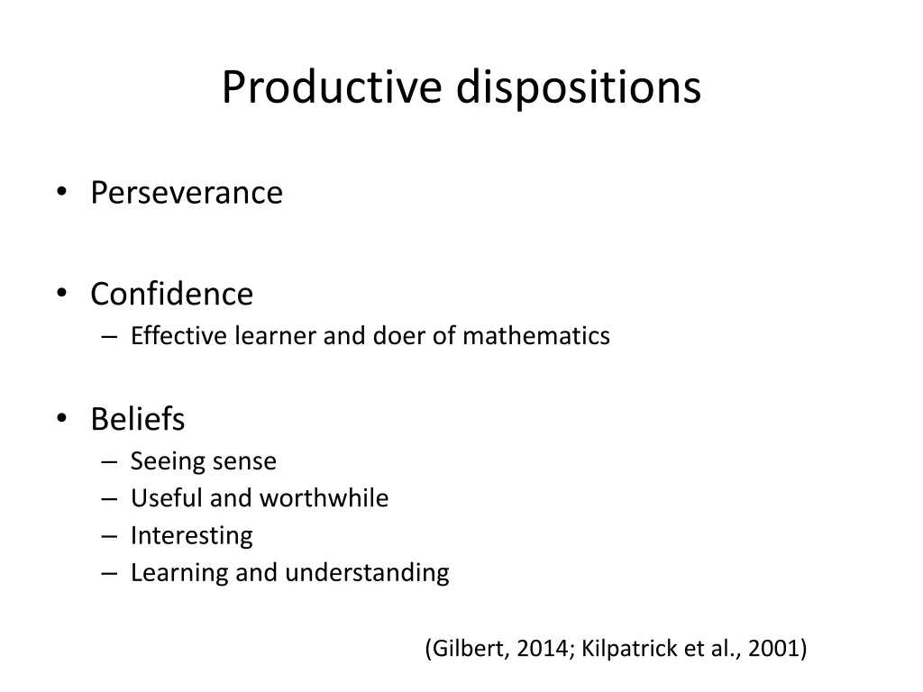 productive dispositions